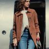 Benedetta Porcaroli The Gentlemen S02 Suede Leather Coat