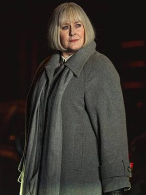 Black Doves S01 Sarah Lancashire Grey Wool Coat
