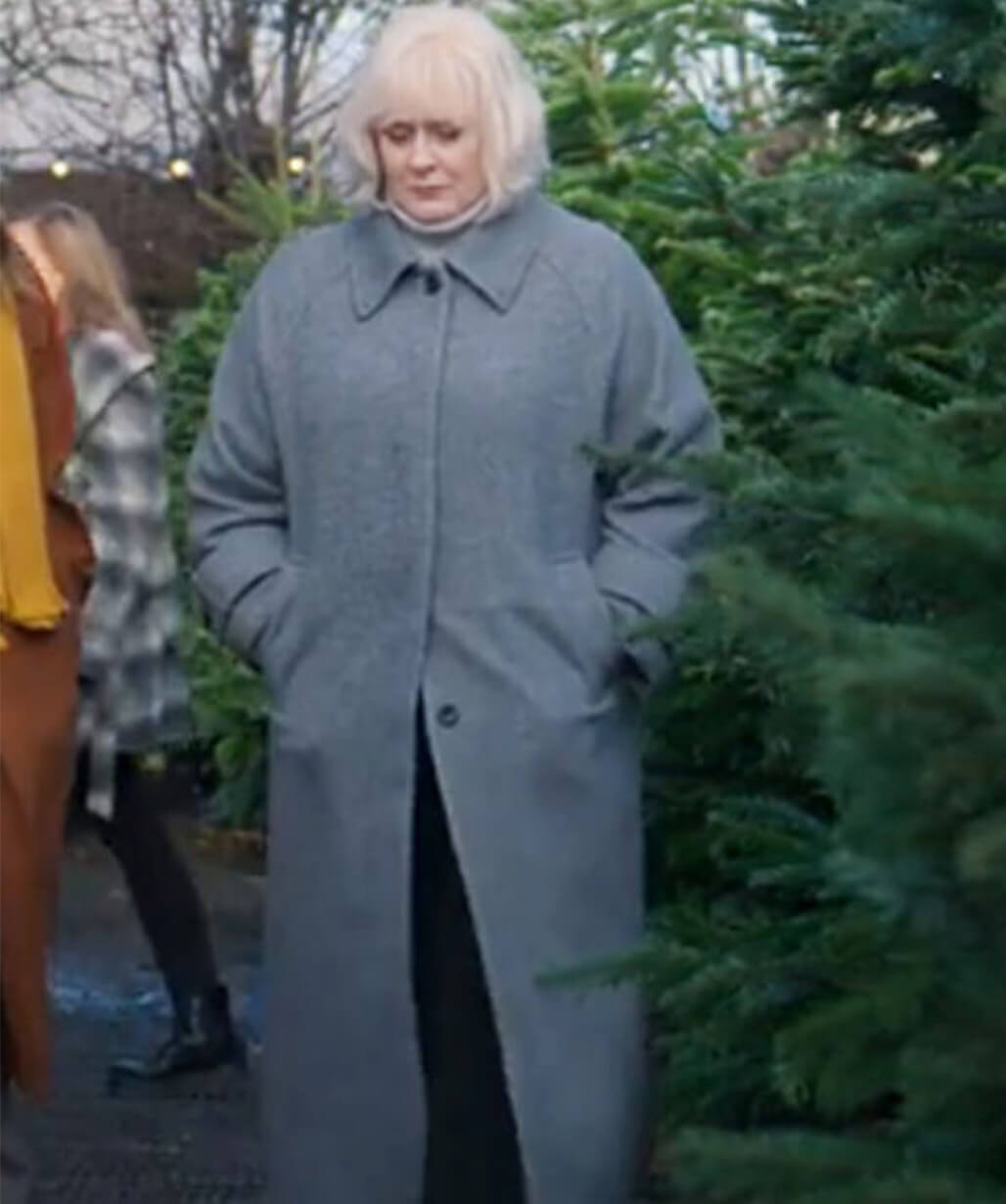 Black Doves S01 Sarah Lancashire Grey Wool Coat