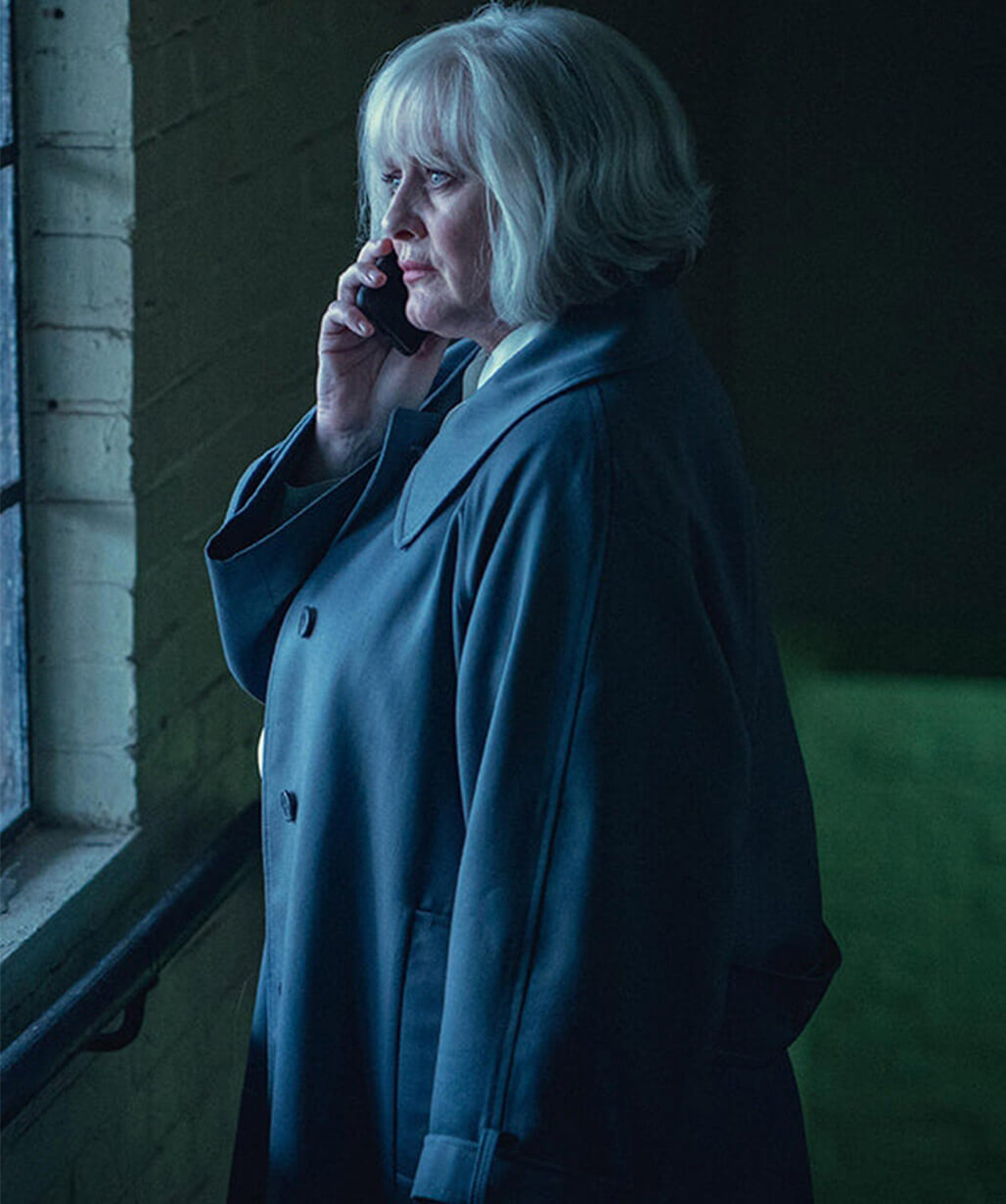 Black Doves S01 Sarah Lancashire Grey Wool Coat