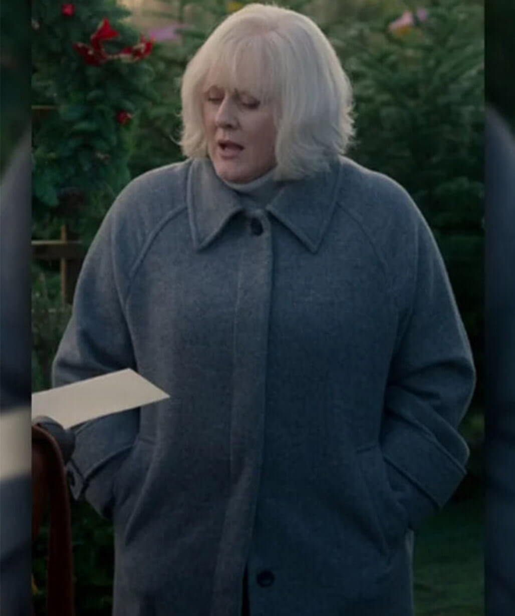 Black Doves S01 Sarah Lancashire Grey Wool Coat