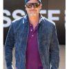 Brad Pitt Classic Blue Suede Leather Jacket