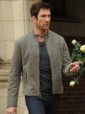 Dylan McDermott American Horror Story Grey Suede Jacket