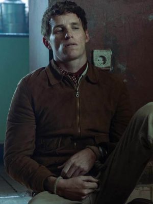 Eddie Redmayne The Day of the Jackal S01 Brown Suede Jacket