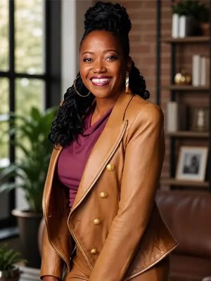 Erika Alexander The Fall and Rise of Reggie Dinkins Leather Blazer