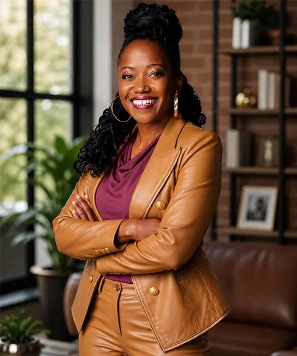 Erika Alexander The Fall and Rise of Reggie Dinkins Leather Blazer