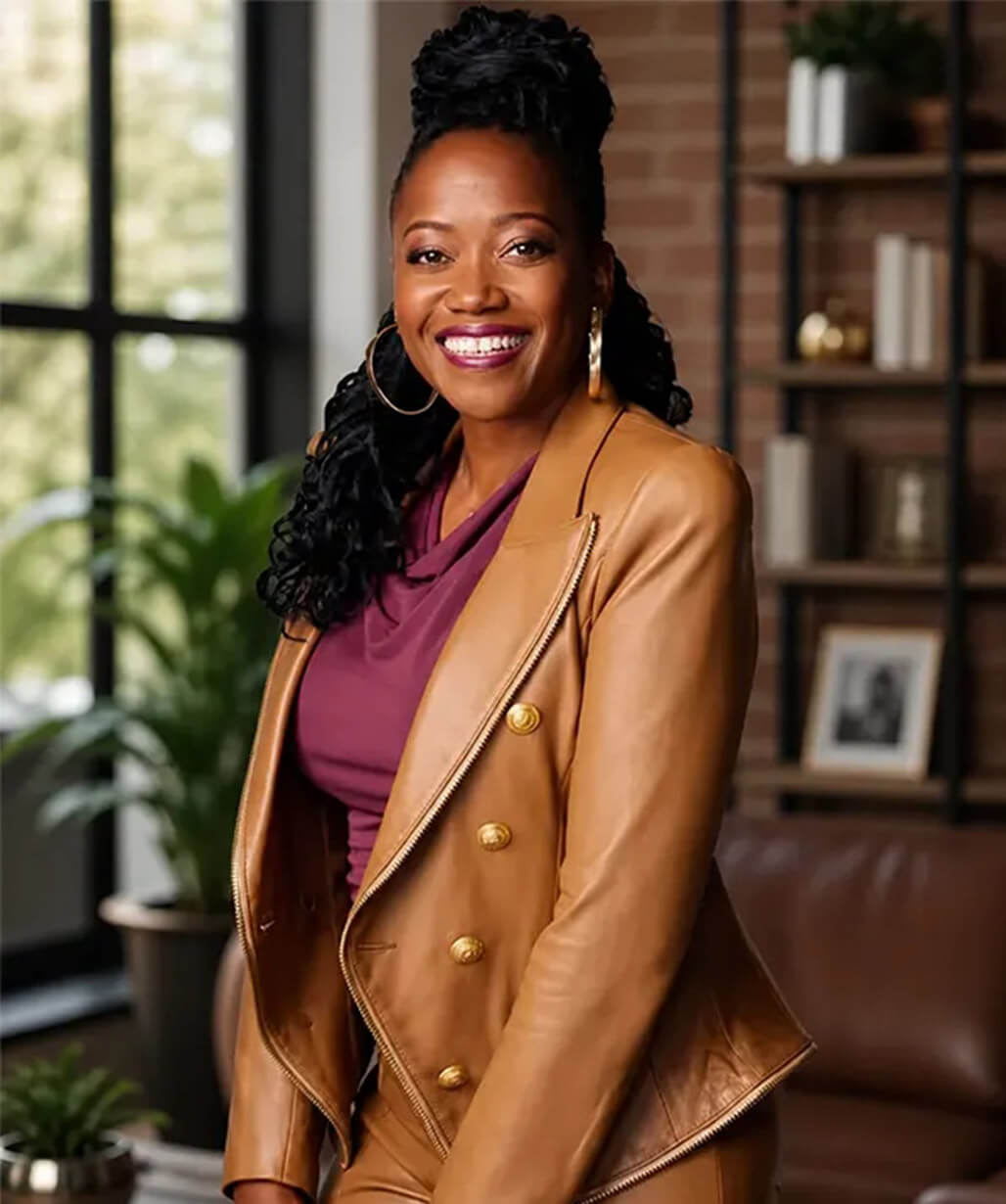 Erika Alexander The Fall and Rise of Reggie Dinkins Leather Blazer