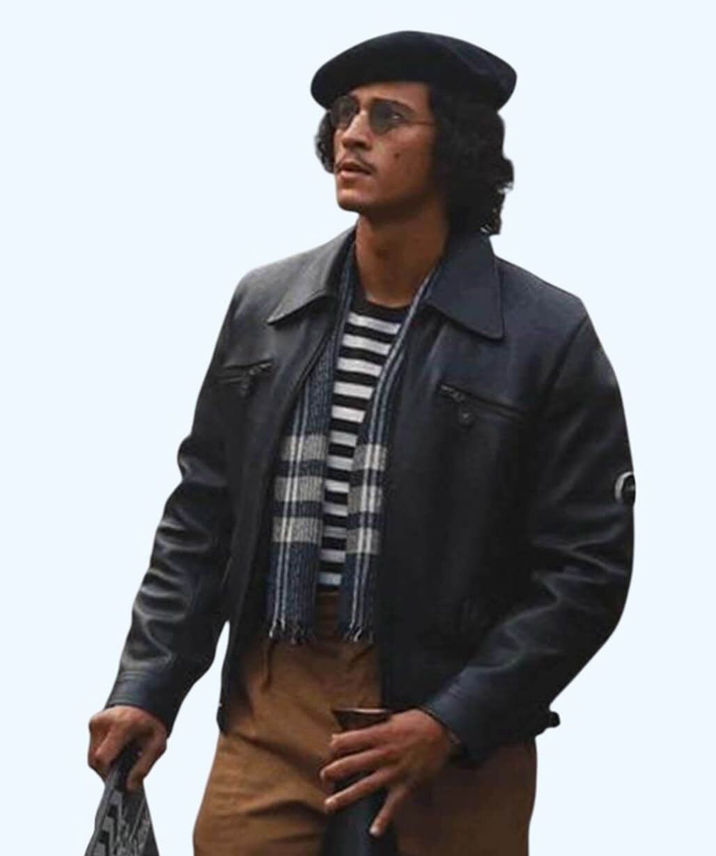 Fortitude 2026 Emilio Sakraya Black Leather Jacket