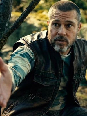 Heart of the Beast 2026 Brad Pitt Brown Leather Vest