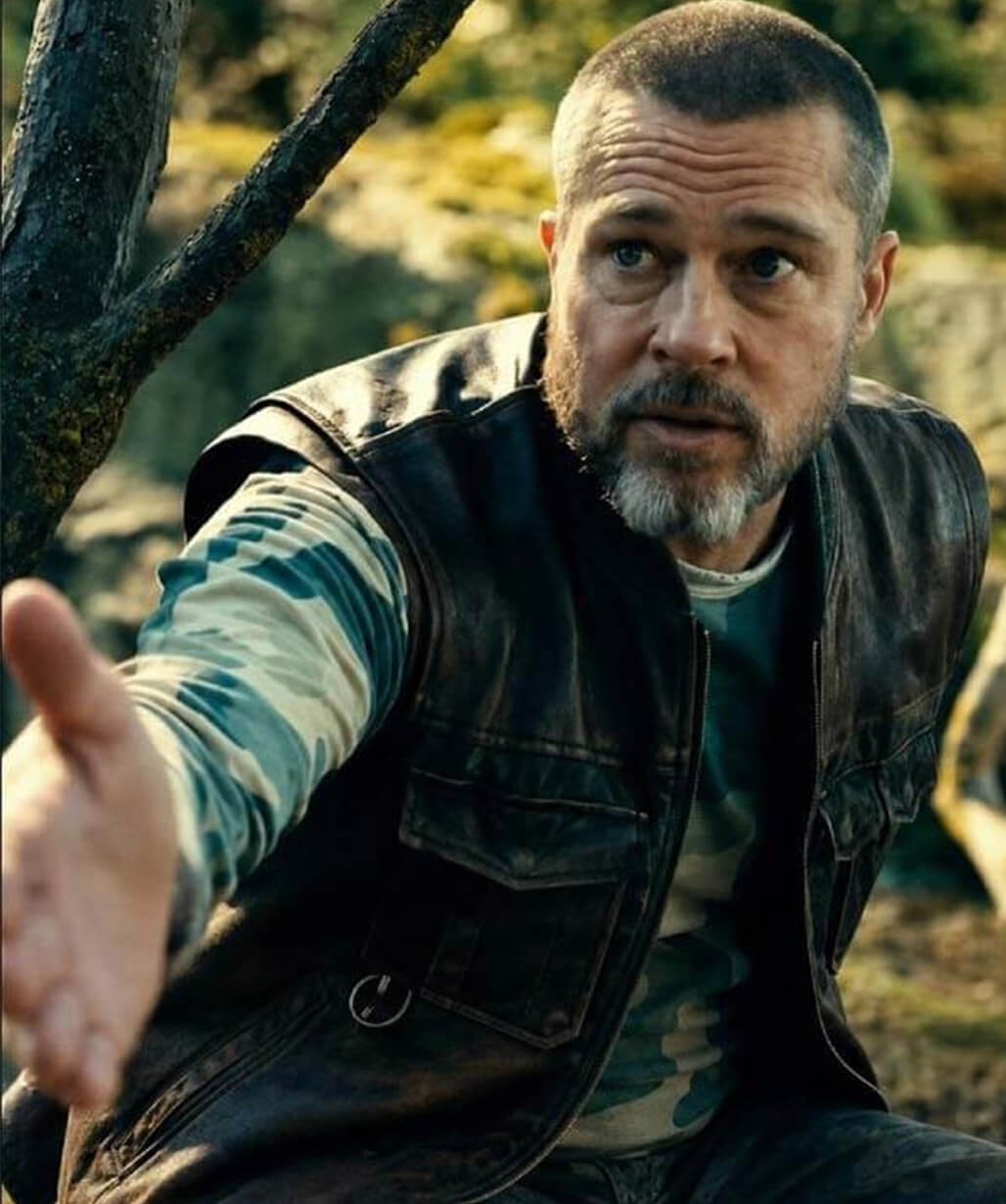 Heart of the Beast 2026 Brad Pitt Brown Leather Vest