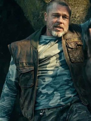Heart of the Beast 2026 Brad Pitt Brown Leather Vest
