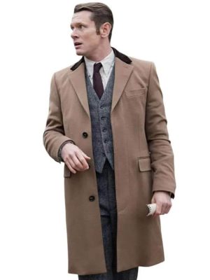 Ink 2026 Jack O’Connell Brown Wool Coat