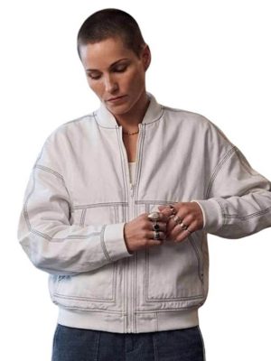 Jude Mack Ted Lasso S04 White Bomber Jacket