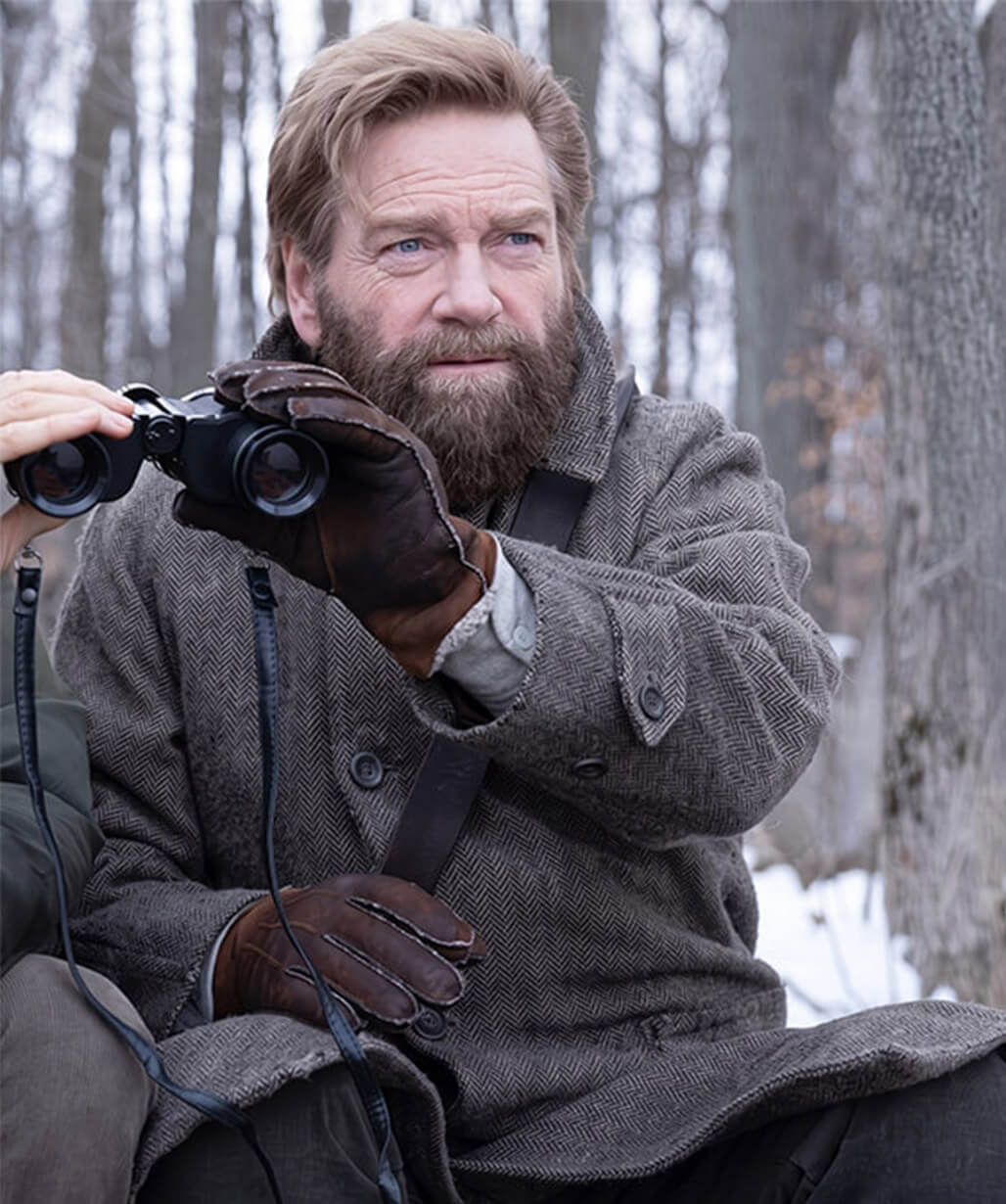 Kenneth Branagh Mayday 2026 Grey Wool Coat