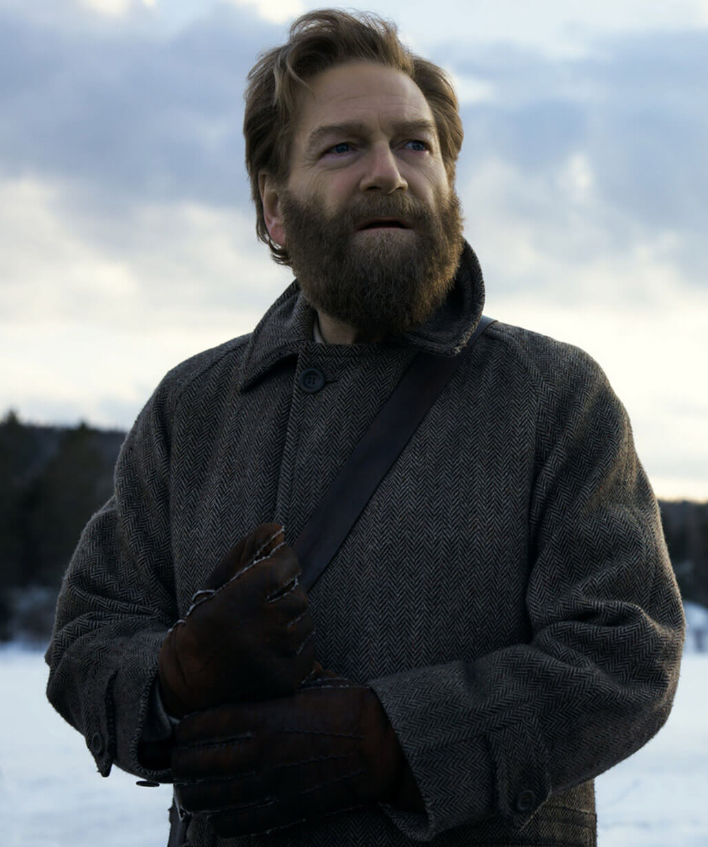 Kenneth Branagh Mayday 2026 Grey Wool Coat