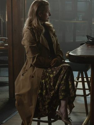 Lanterns 2026 Laura Linney Brown Trench Coat