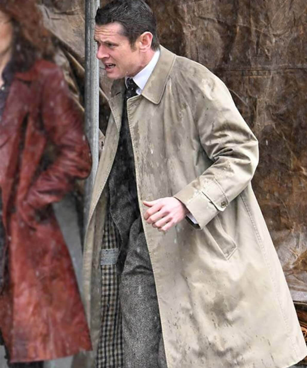 Larry Lamb Ink 2026 Jack O'Connell Cotton Trench Coat