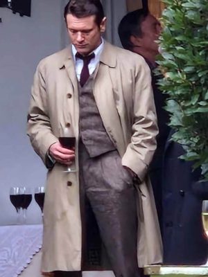 Larry Lamb Ink 2026 Jack O'Connell Cotton Trench Coat