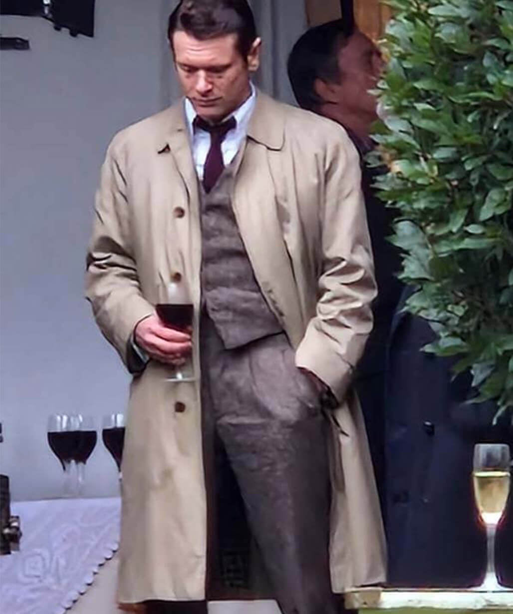 Larry Lamb Ink 2026 Jack O'Connell Cotton Trench Coat
