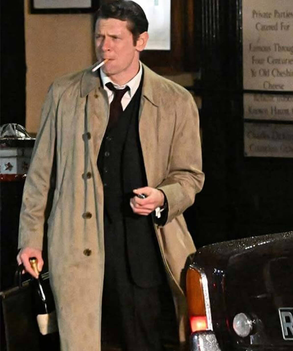 Larry Lamb Ink 2026 Jack O'Connell Cotton Trench Coat