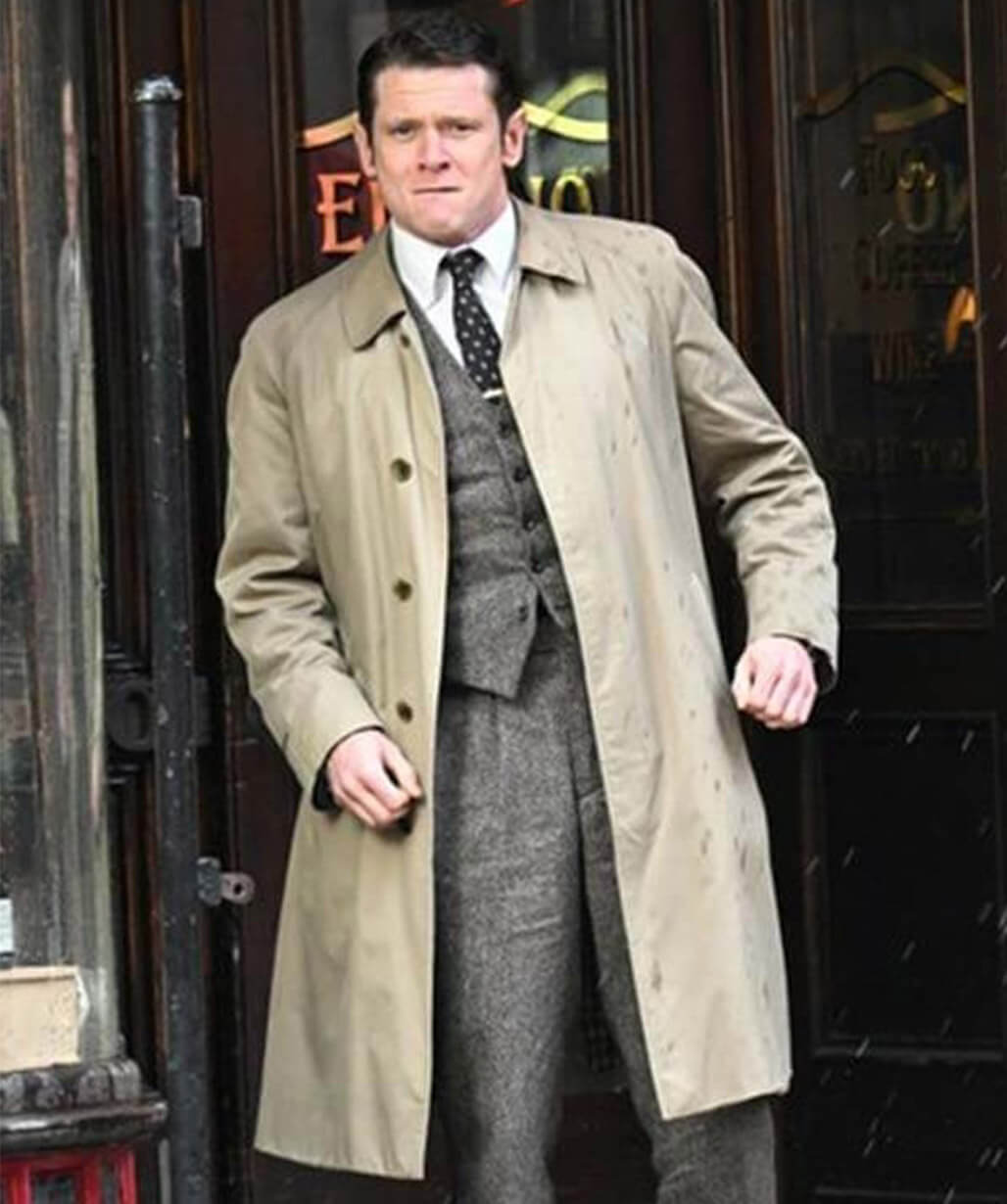 Larry Lamb Ink 2026 Jack O'Connell Cotton Trench Coat