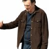 Liam Neeson The Mongoose 2026 Brown Suede Jacket