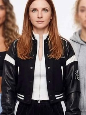 Lizzie Davis Ted Lasso S04 Black Varsity Jacket