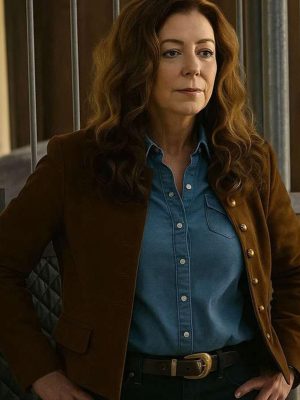 Margaret Devereaux Tulsa King S02 Brown Suede Jacket