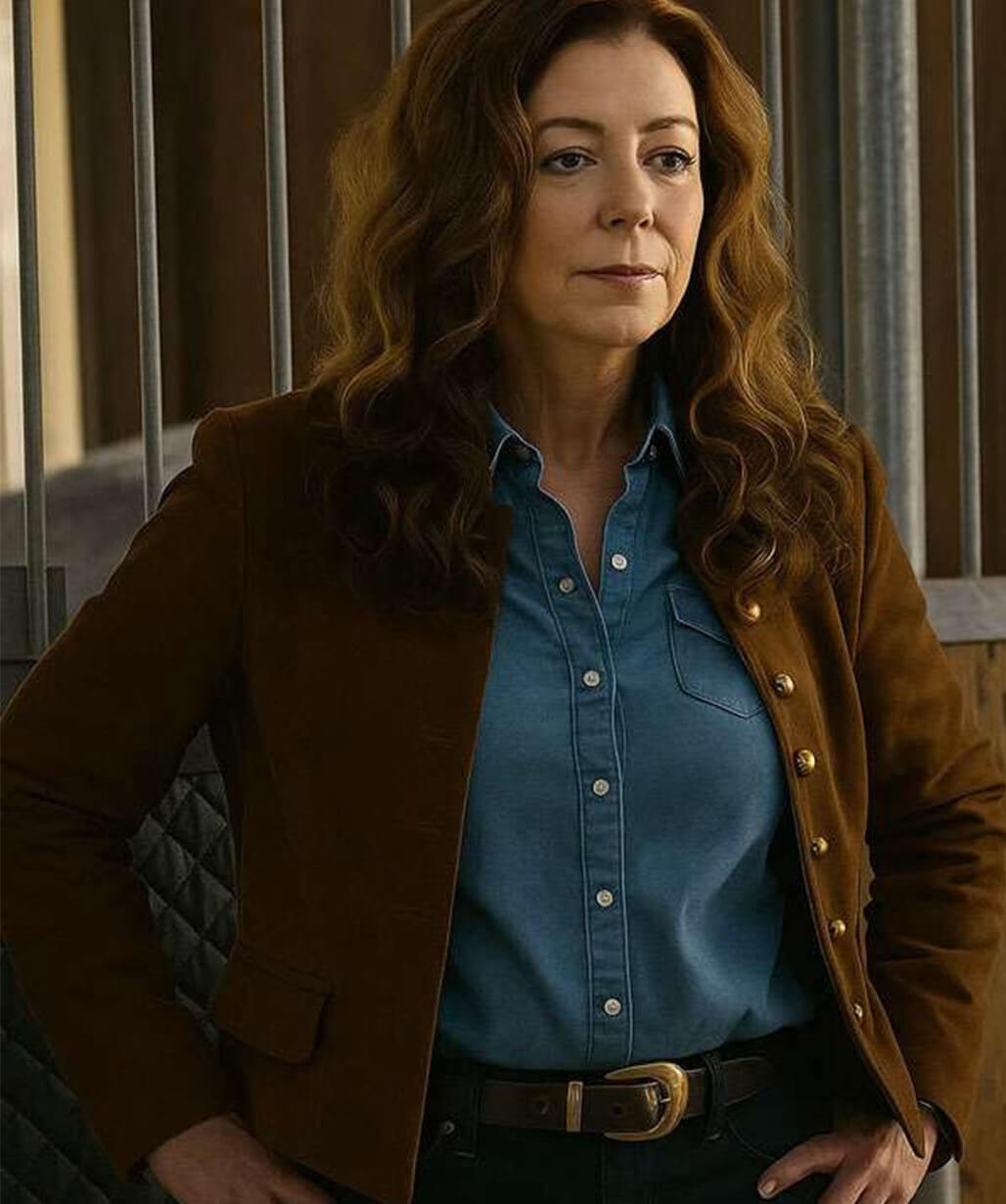 Margaret Devereaux Tulsa King S02 Brown Suede Jacket