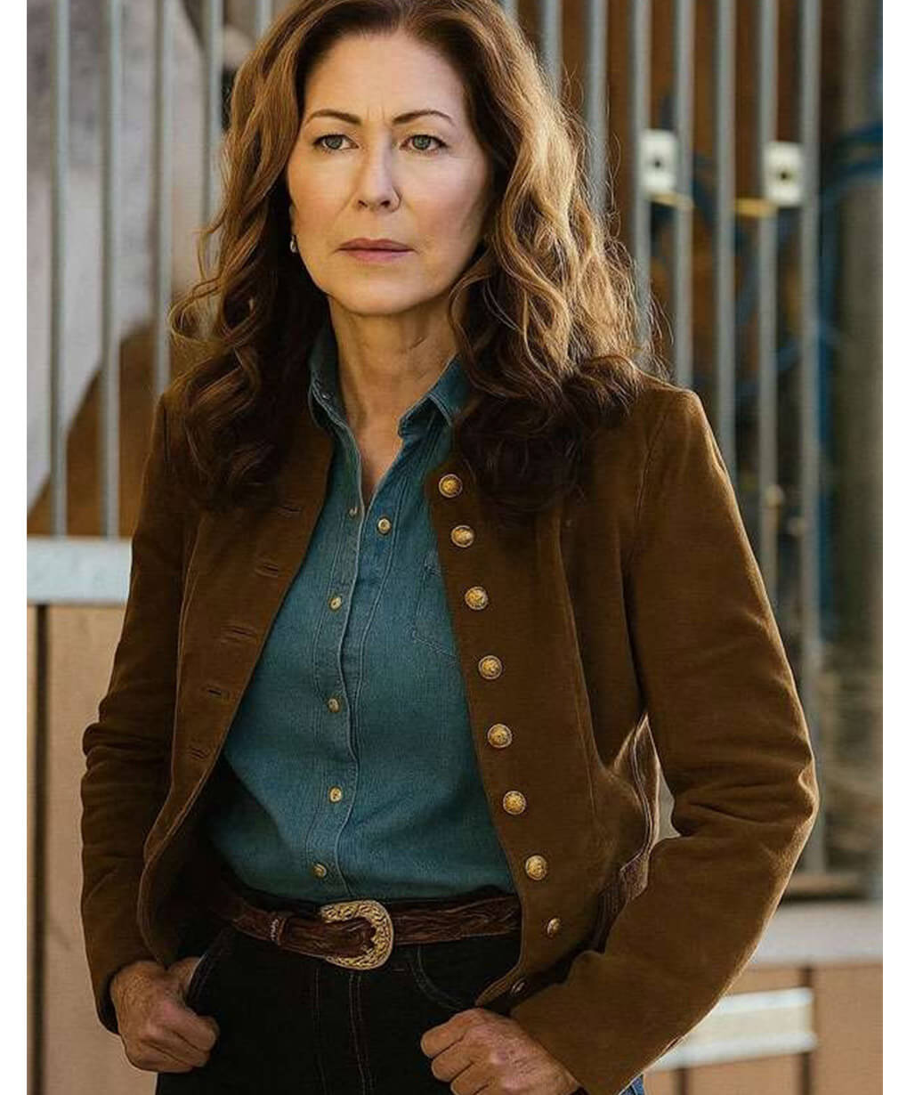 Margaret Devereaux Tulsa King S02 Brown Suede Jacket