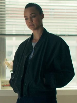 Maria Sten Neagley 2026 Black Bomber Jacket