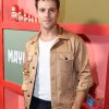 Max Minghella Mayday 2026 Brown Satin Jacket