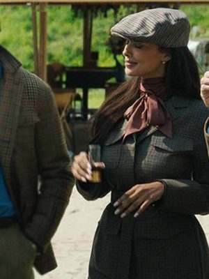 Maya Jama The Gentlemen S02 Wool Plaid Jacket