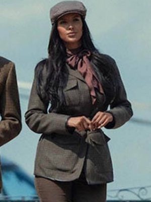 Maya Jama The Gentlemen S02 Wool Plaid Jacket