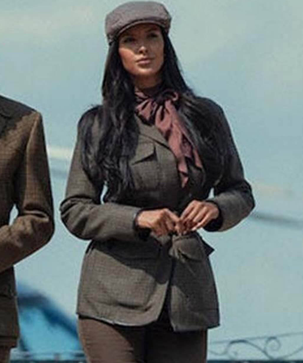 Maya Jama The Gentlemen S02 Wool Plaid Jacket