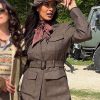 Maya Jama The Gentlemen S02 Wool Plaid Jacket