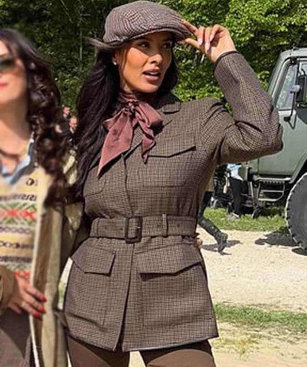 Maya Jama The Gentlemen S02 Wool Plaid Jacket