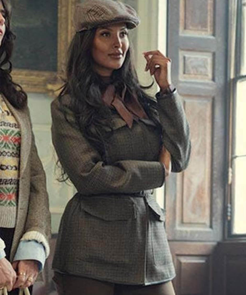 Maya Jama The Gentlemen S02 Wool Plaid Jacket