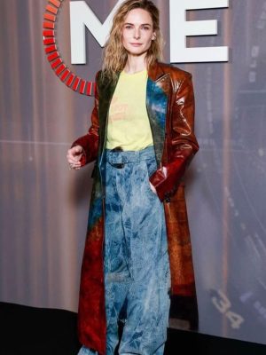 Mercy London Photocall 2026 Rebecca Ferguson Leather Coat