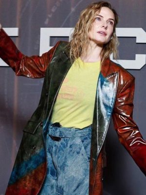 Mercy London Photocall 2026 Rebecca Ferguson Leather Coat