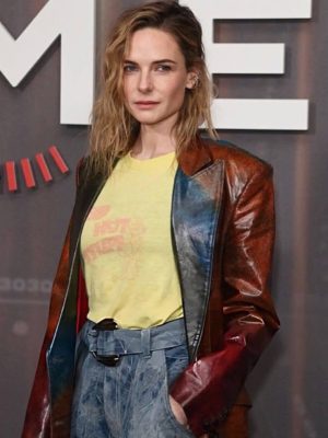 Mercy London Photocall 2026 Rebecca Ferguson Leather Coat