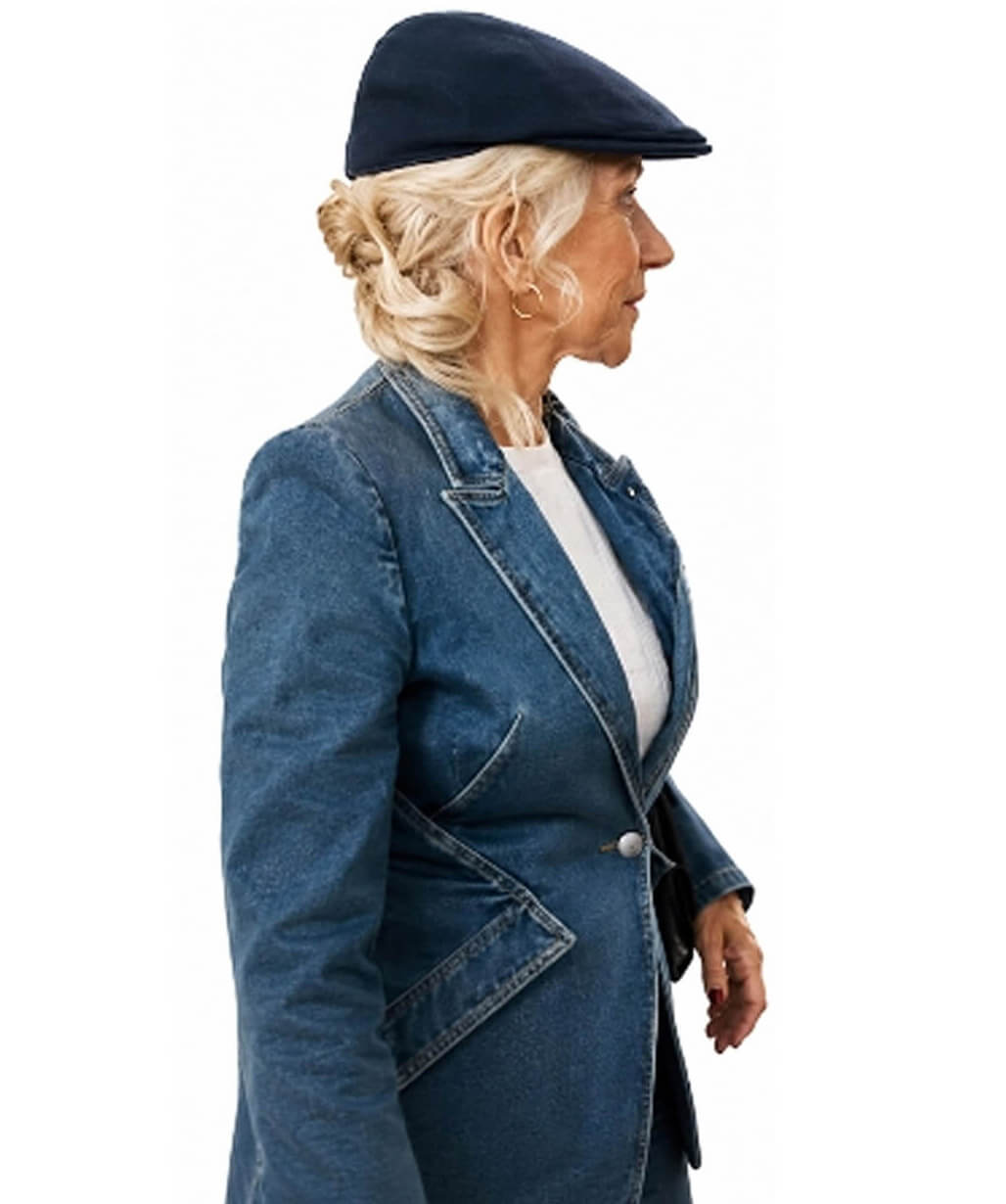 MobLand S02 Maeve Harrigan Blue Denim Blazer