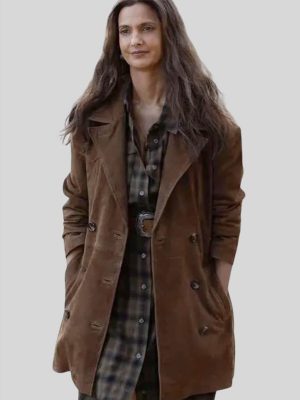 Poorna Jagannathan Lanterns 2026 Brown Suede Coat
