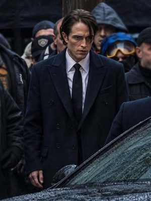 Robert Pattinson The Batman Part II Blue Wool Coat