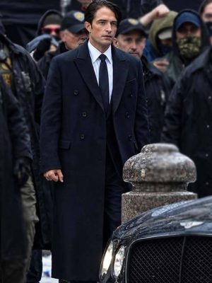 Robert Pattinson The Batman Part II Blue Wool Coat