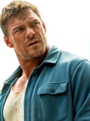 Runner 2026 Alan Ritchson Blue Cotton Jacket