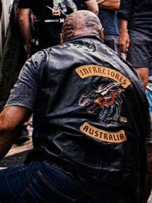 Runner 2026 Gangsters Black Biker Leather Vest