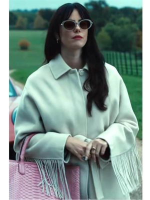 Susie Glass The Gentlemen S02 White Fringe Coat
