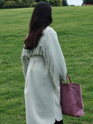Susie Glass The Gentlemen S02 White Fringe Coat
