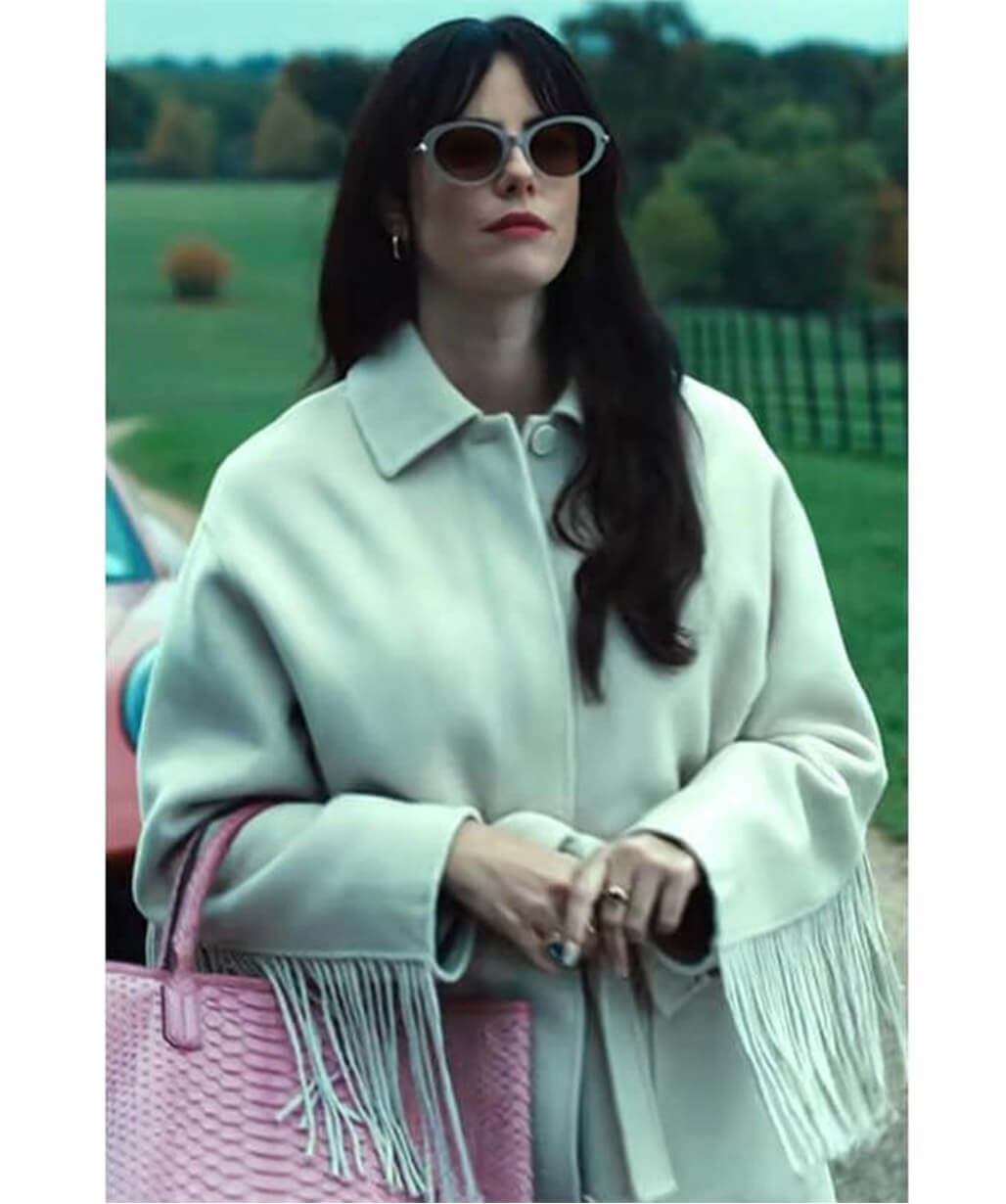 Susie Glass The Gentlemen S02 White Fringe Coat